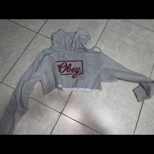Ladies Obey crop top sweater